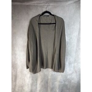 Peruvian Connection Pima Cotton Links Swing Open Front Cardigan Sweater Size M